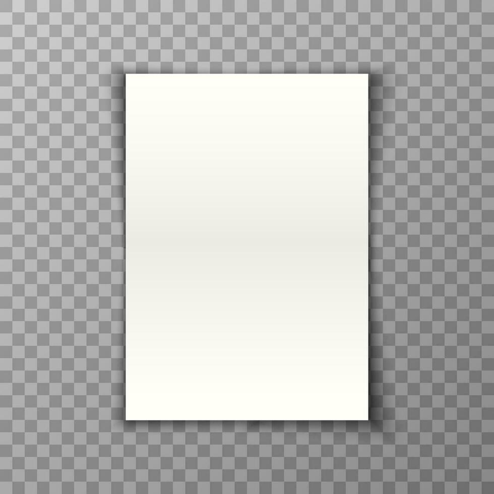 3d realistic vector illustration. Paper falling on gray background.