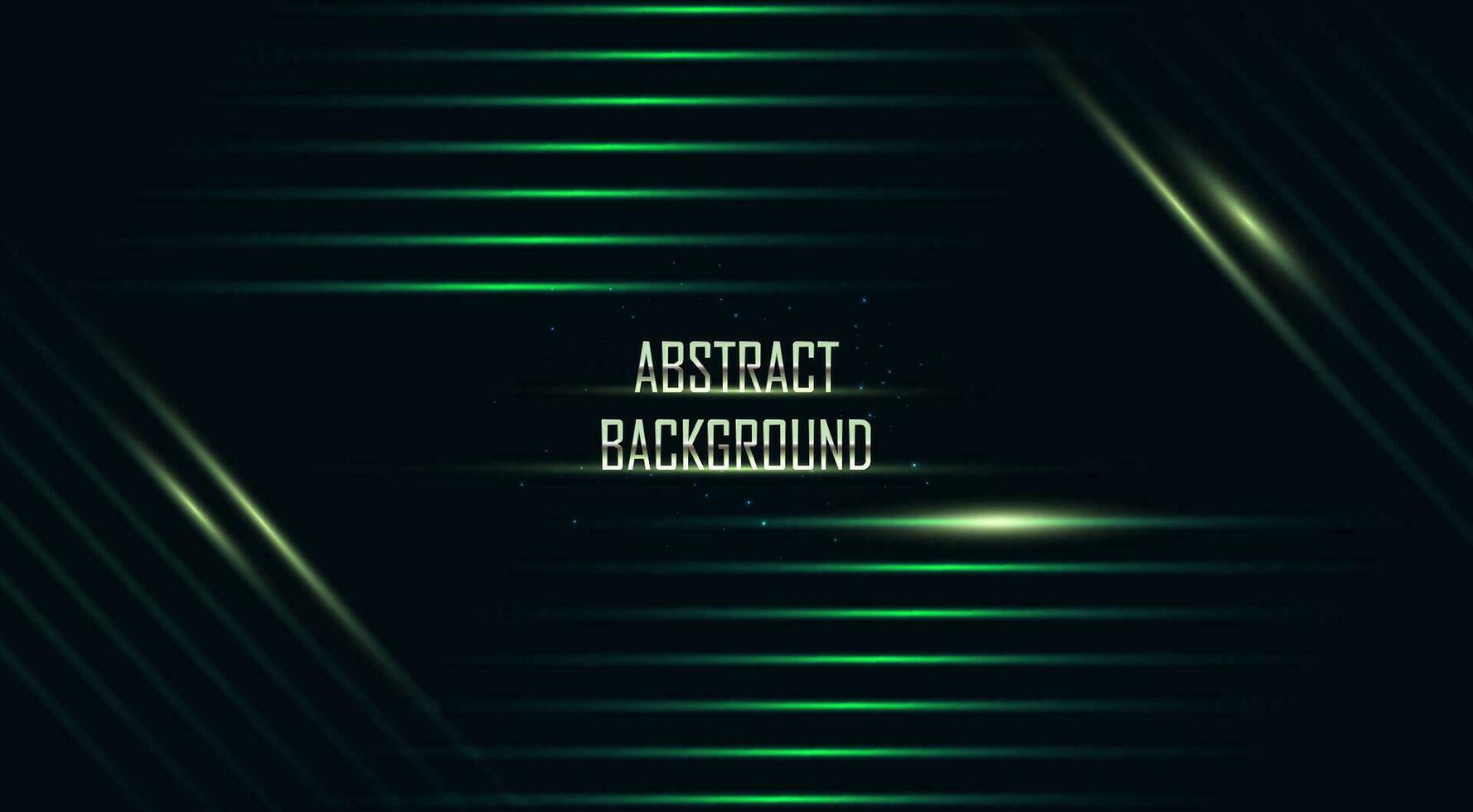 Vector abstract background. Green lazer light, light beam thechnology  banner.