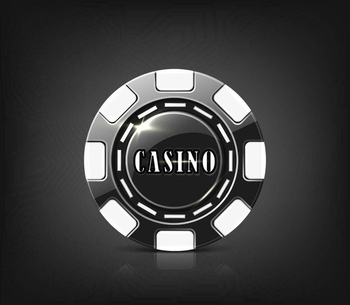 3d realista vector póker, en línea casino emblema.