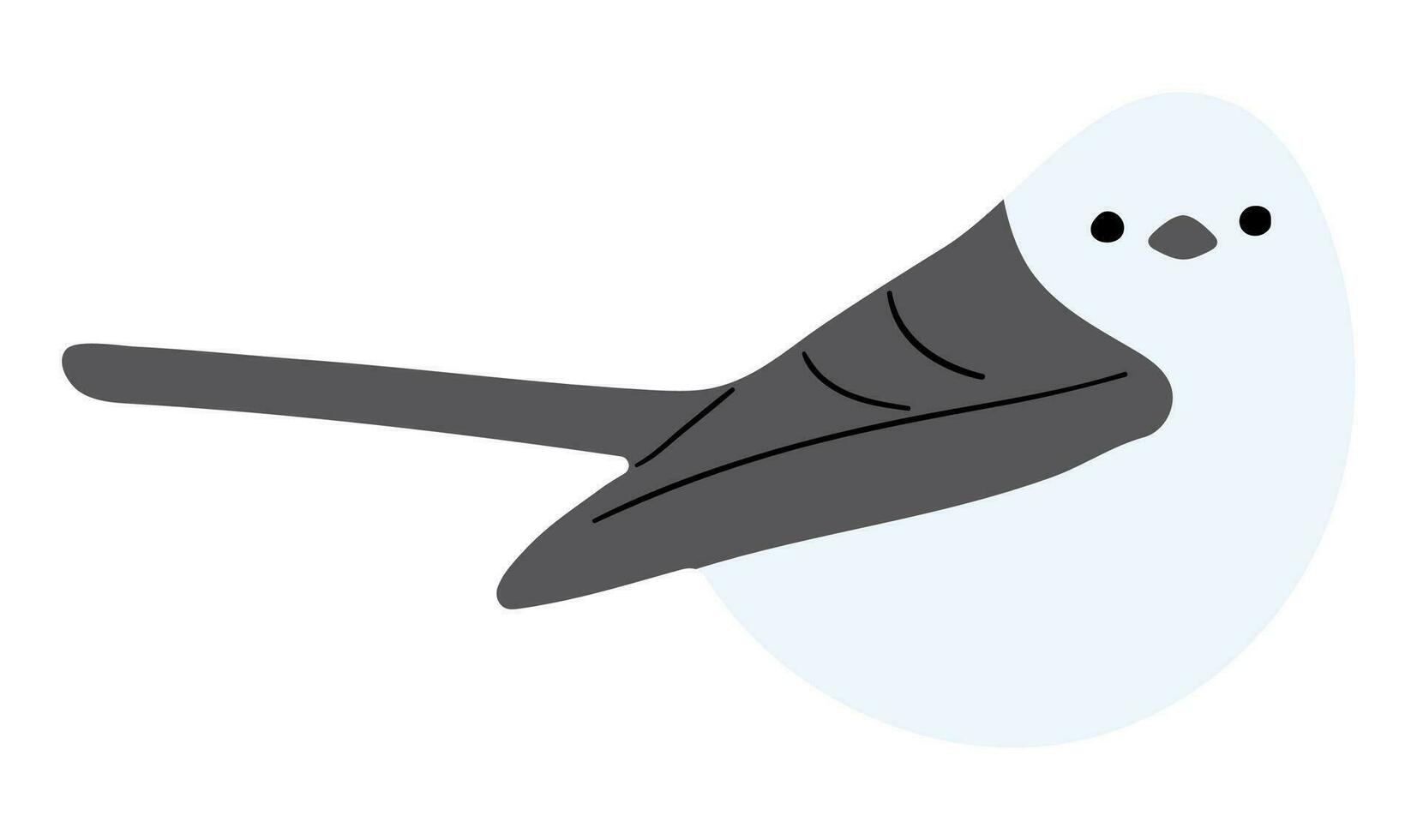 Long tailed tit Single on background vector