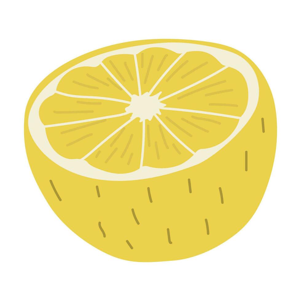 Lemon Single vector illustration cute