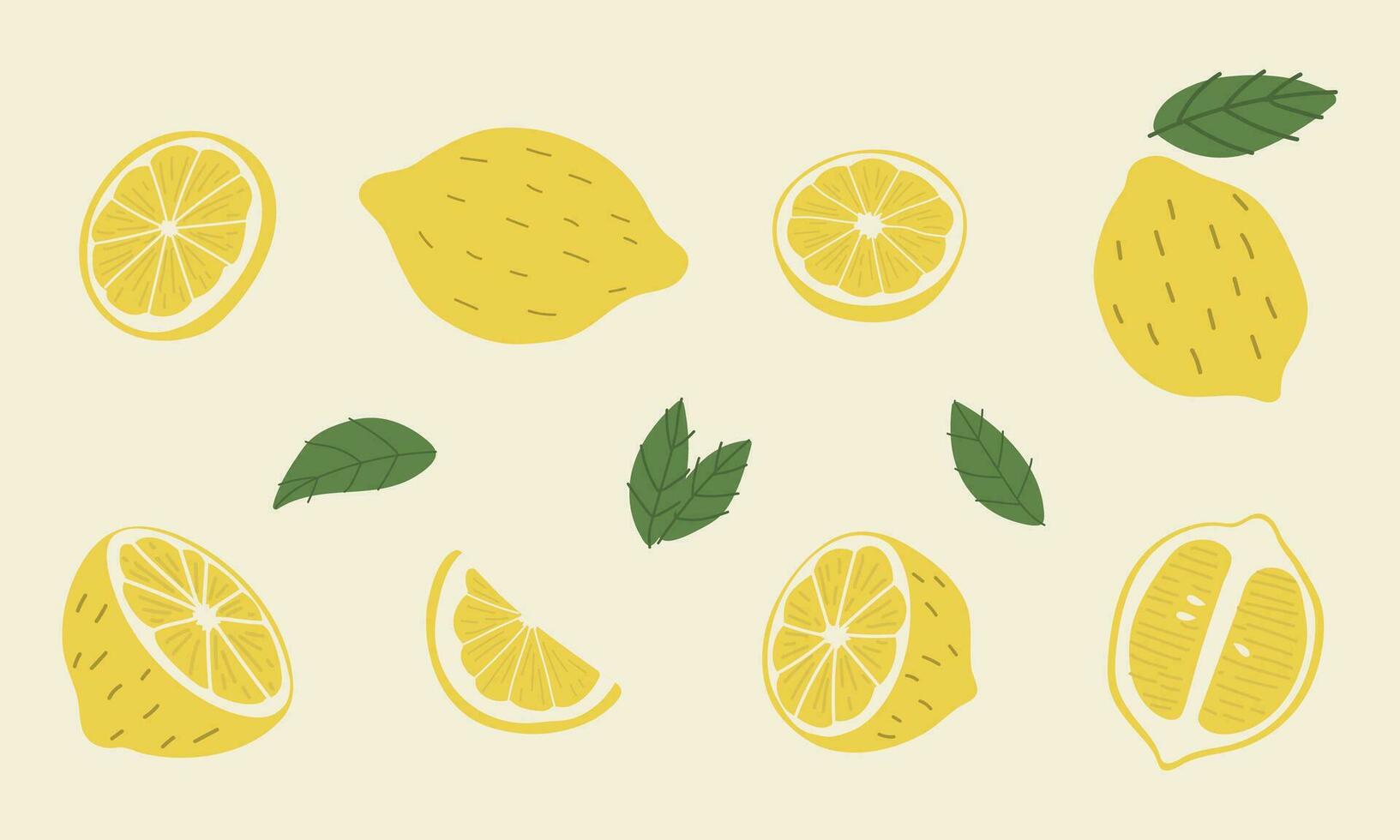 Lemon group cute vector