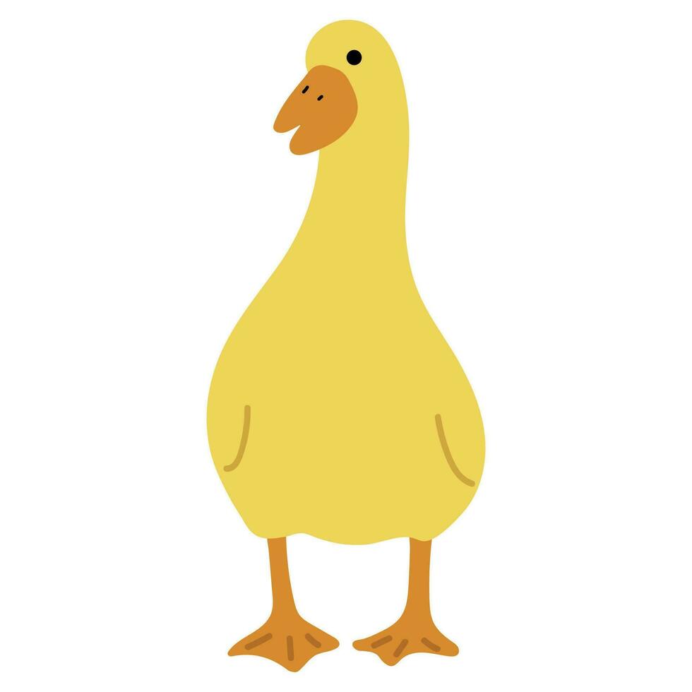 Pato amarillo soltero vector