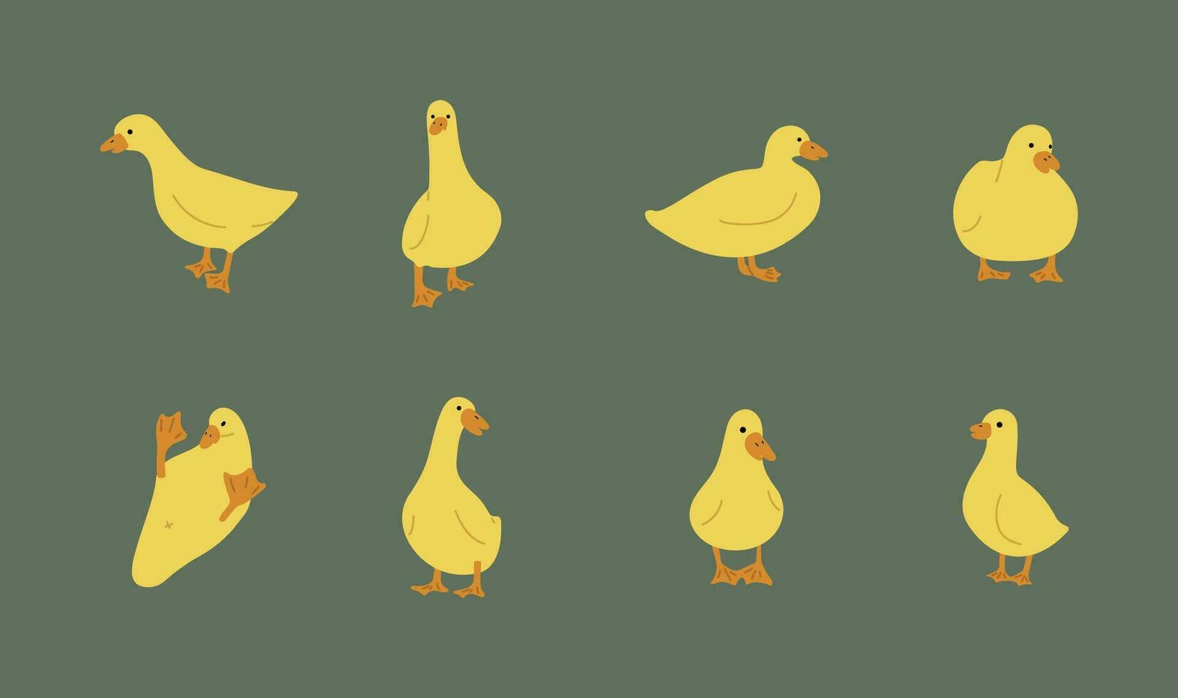 Duck yellow Group vector