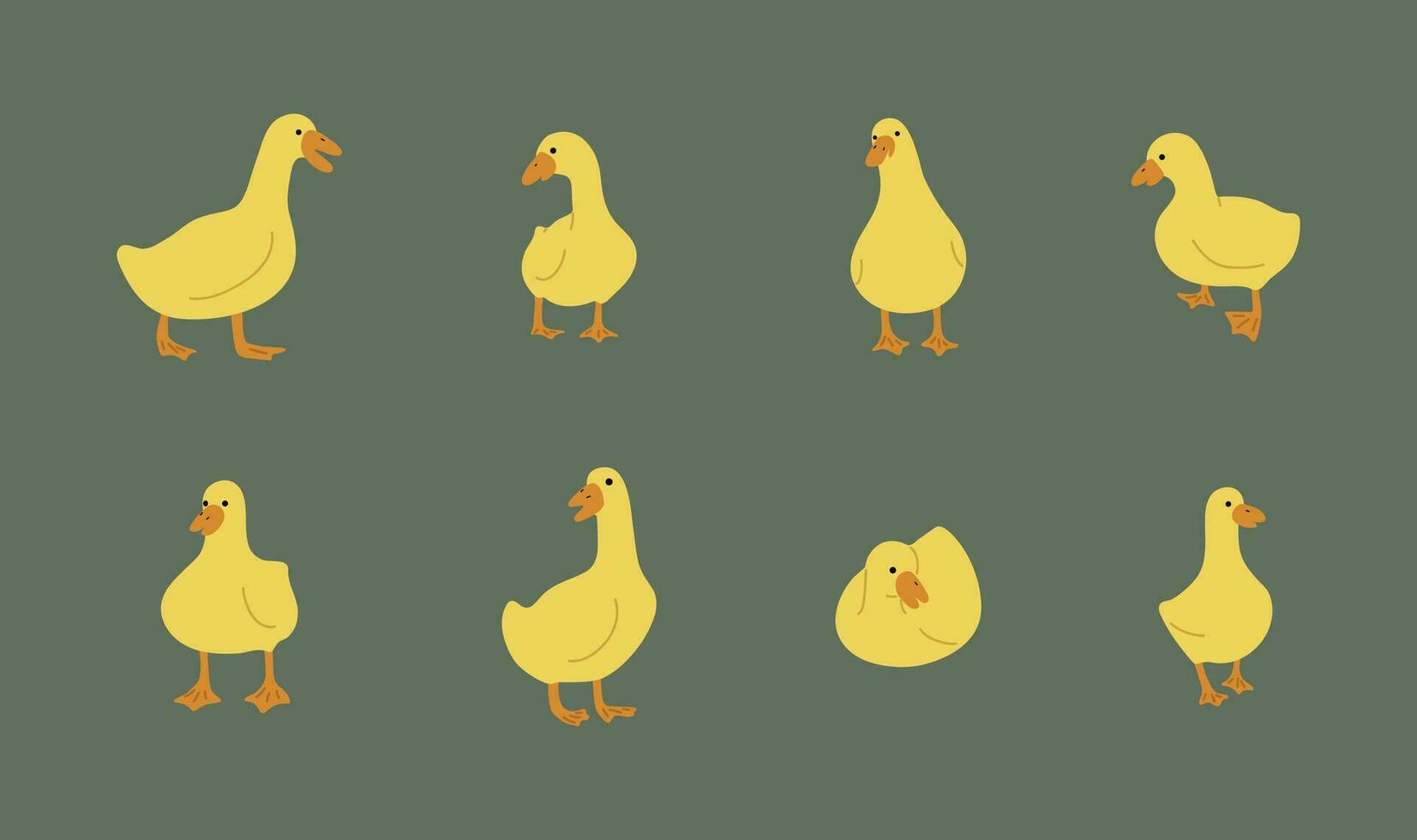 Duck yellow Group vector