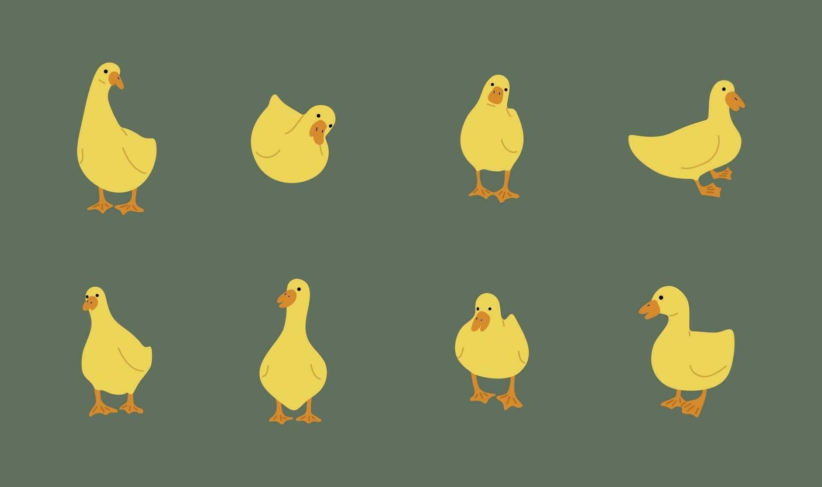 Duck yellow Group vector