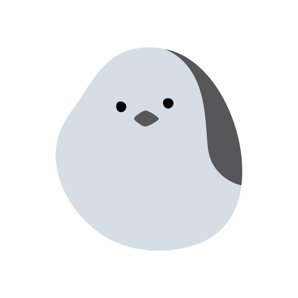 Long tailed tit single cartoon vector