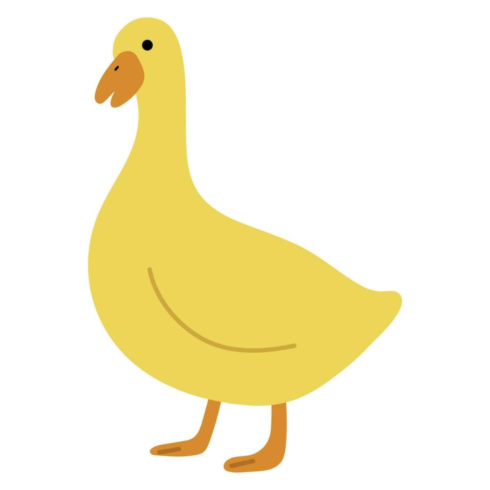 Pato amarillo soltero vector