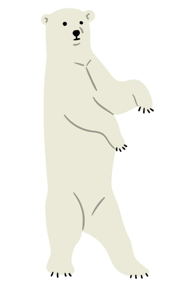 polar oso soltero vector