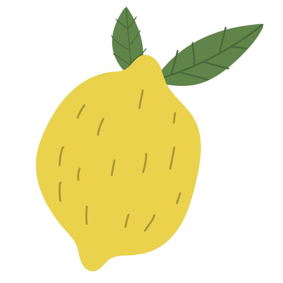 Lemon Single cute illustration vector