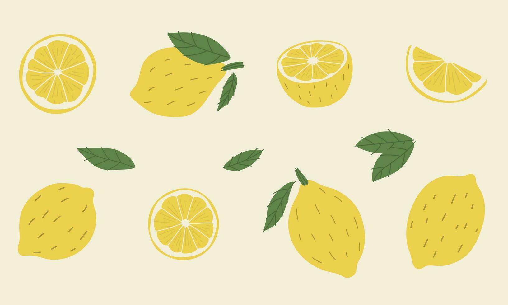 Lemon group illustration vector