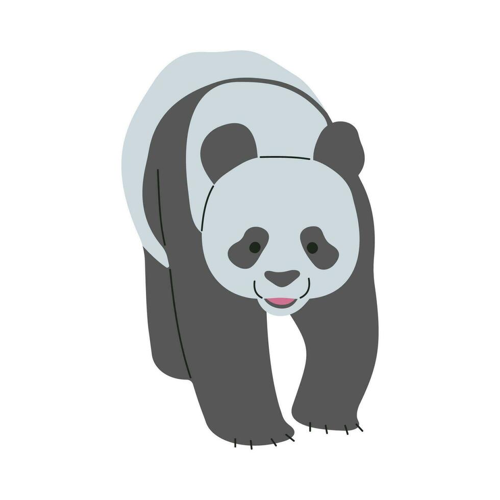 panda soltero linda vector