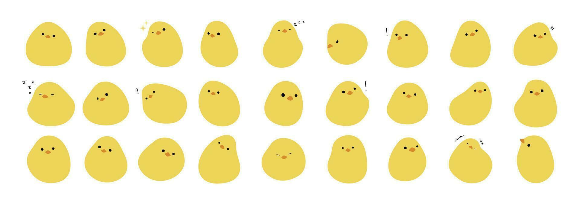 Chick collection cute vector