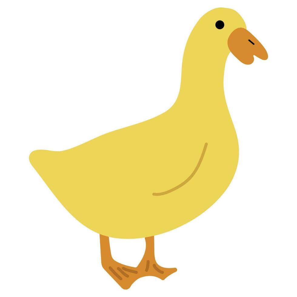 Pato amarillo soltero vector