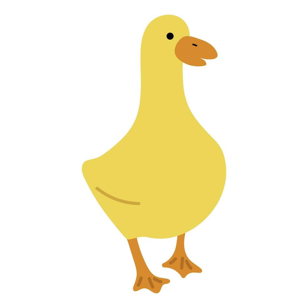 Pato amarillo soltero vector