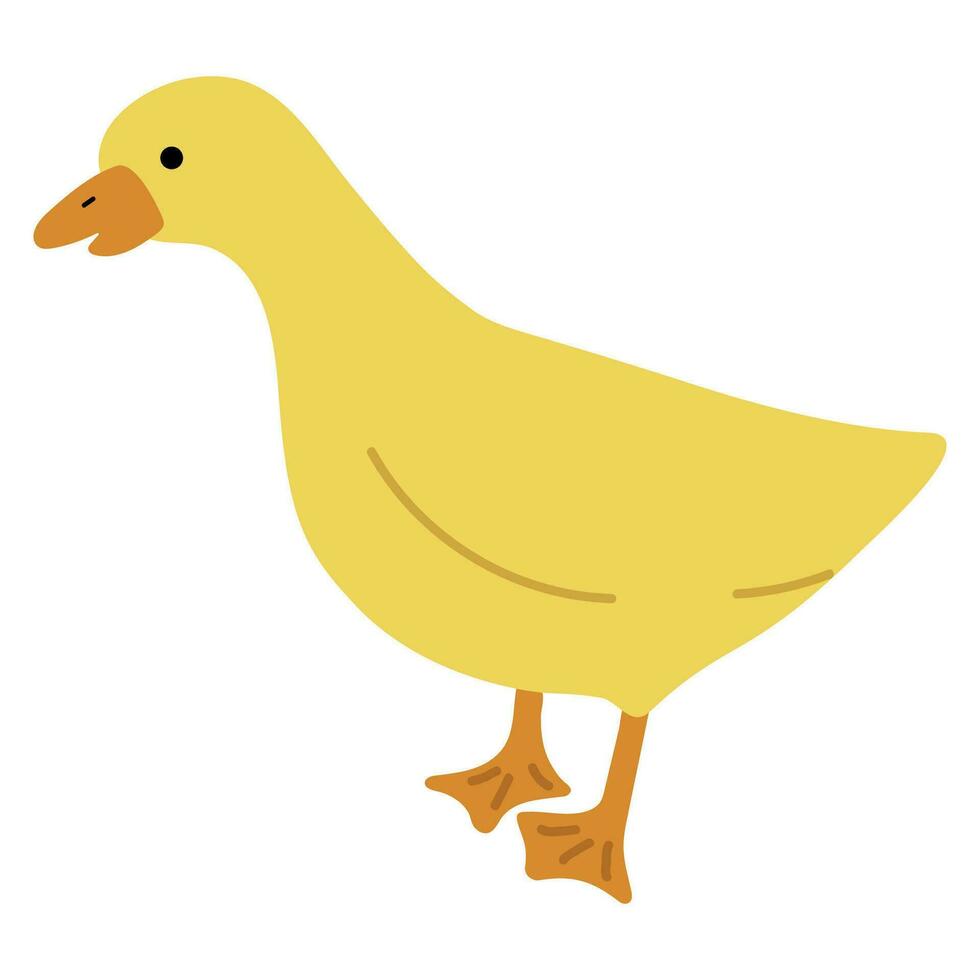 Pato amarillo soltero vector