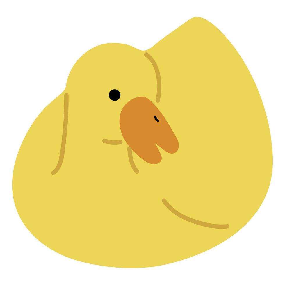 Pato amarillo soltero vector