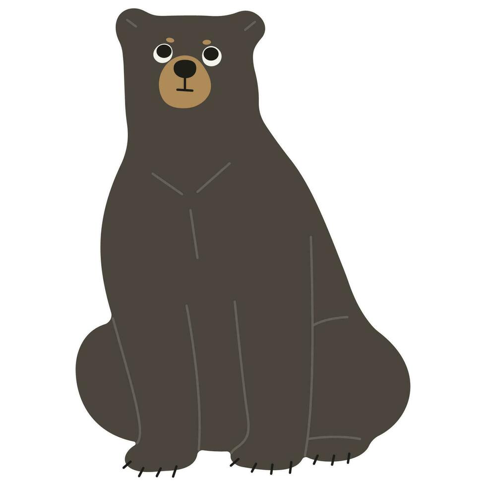 American Black Bear Single vector
