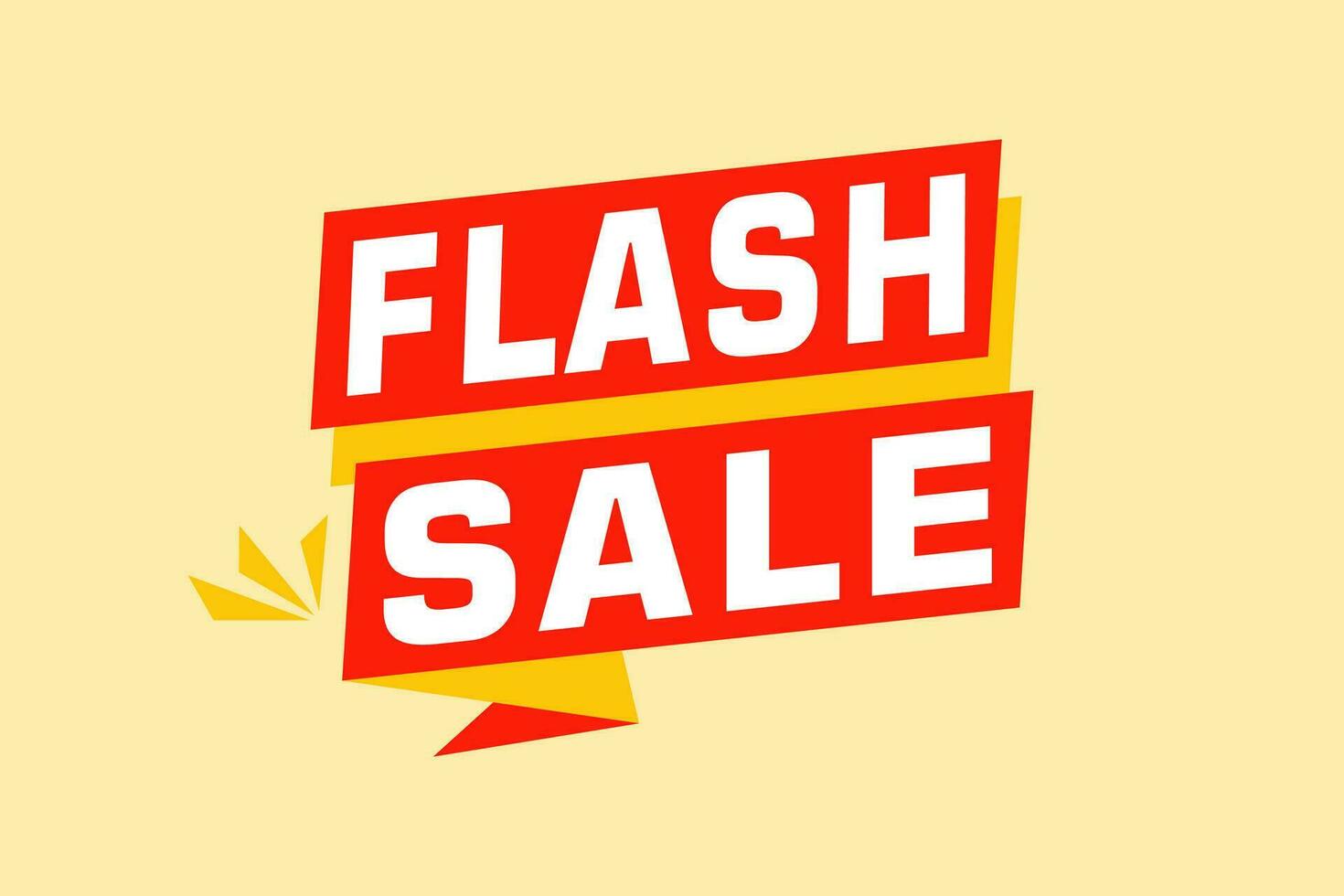 Flash sale promo banner template discount label, sale and discount background vector