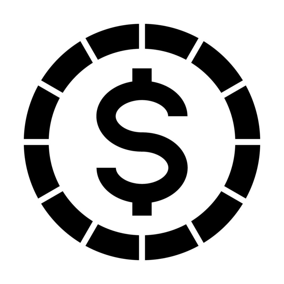 Coin Vector Glyph Icon For Personal And Commercial Use.