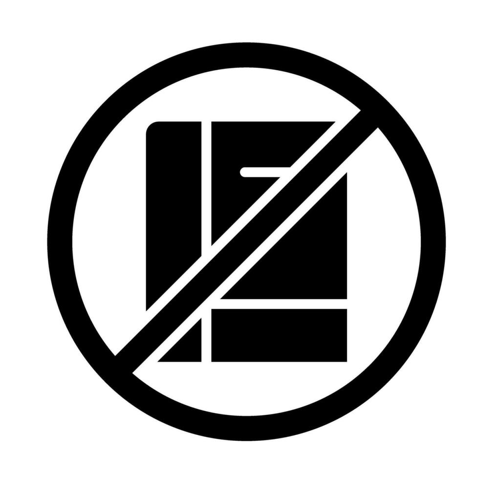 No Education Vector Glyph Icon For Personal And Commercial Use.