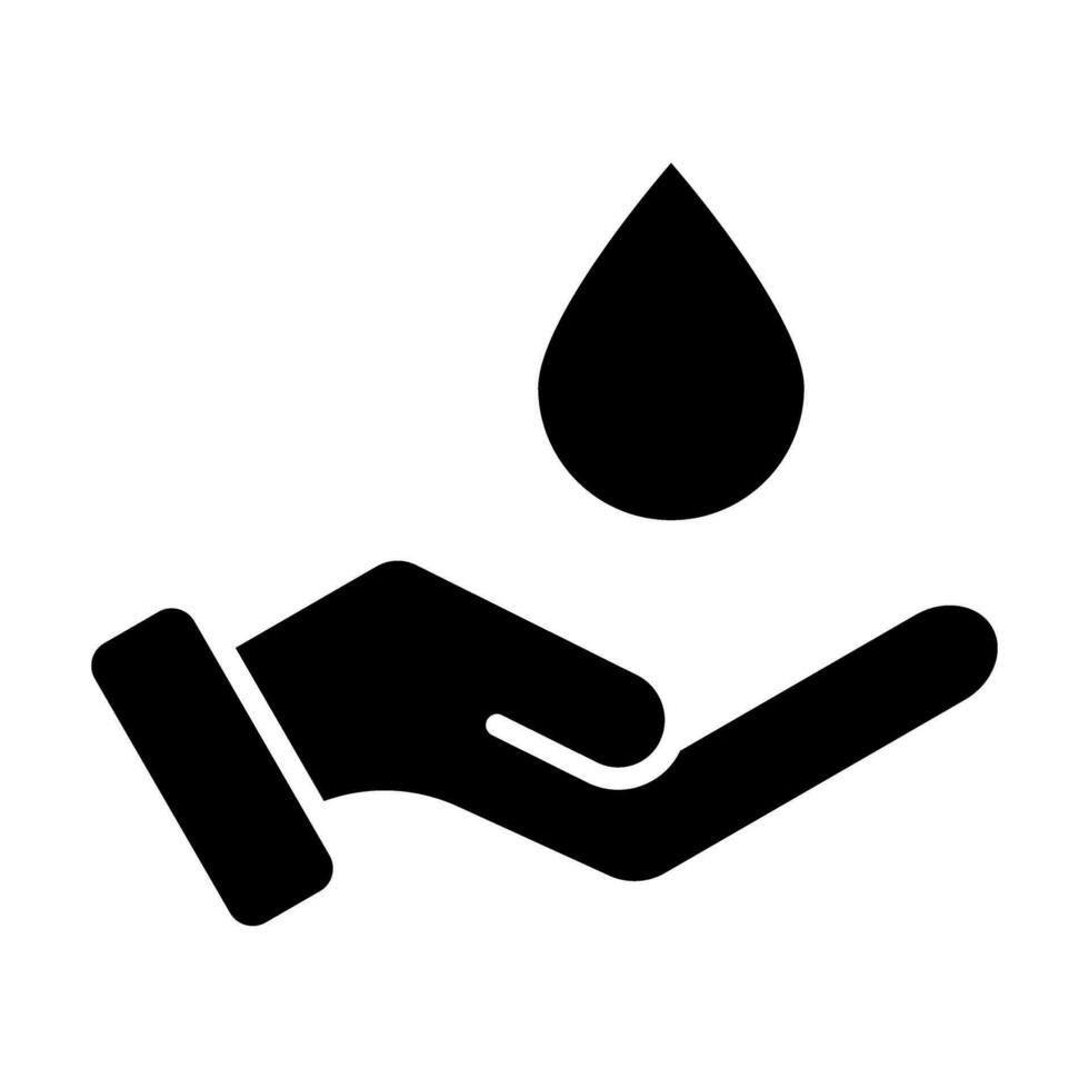 Save Water Vector Glyph Icon For Personal And Commercial Use.