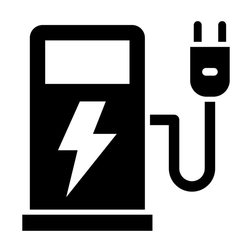 eléctrico cargar vector glifo icono para personal y comercial usar.
