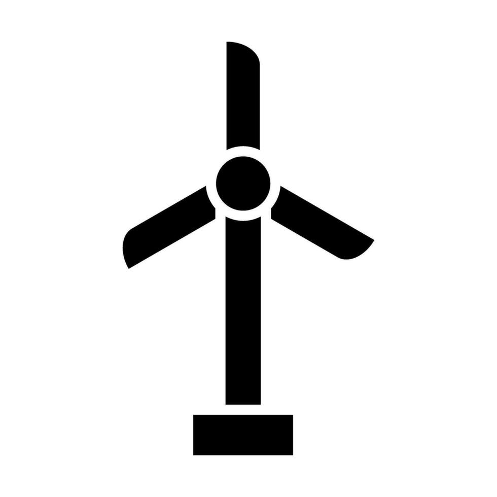 Wind Turbine Vector Glyph Icon For Personal And Commercial Use.