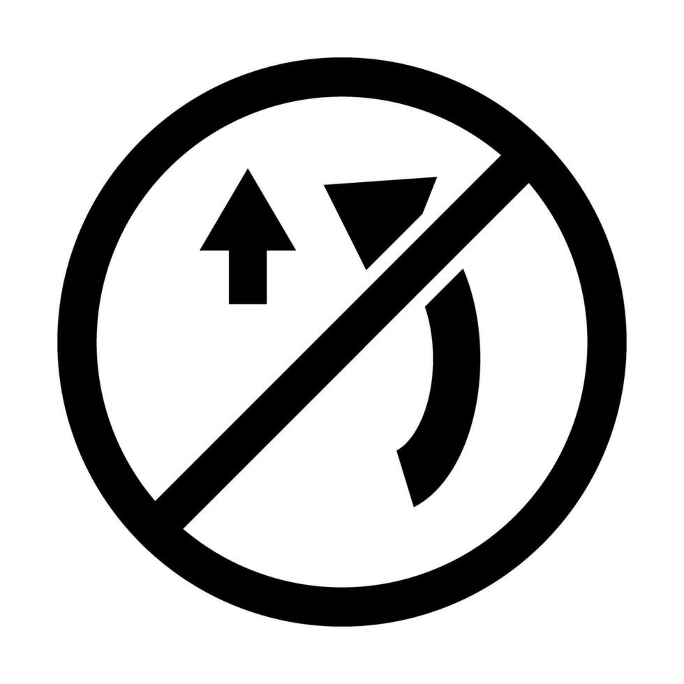 No Overtaking Vector Glyph Icon For Personal And Commercial Use.