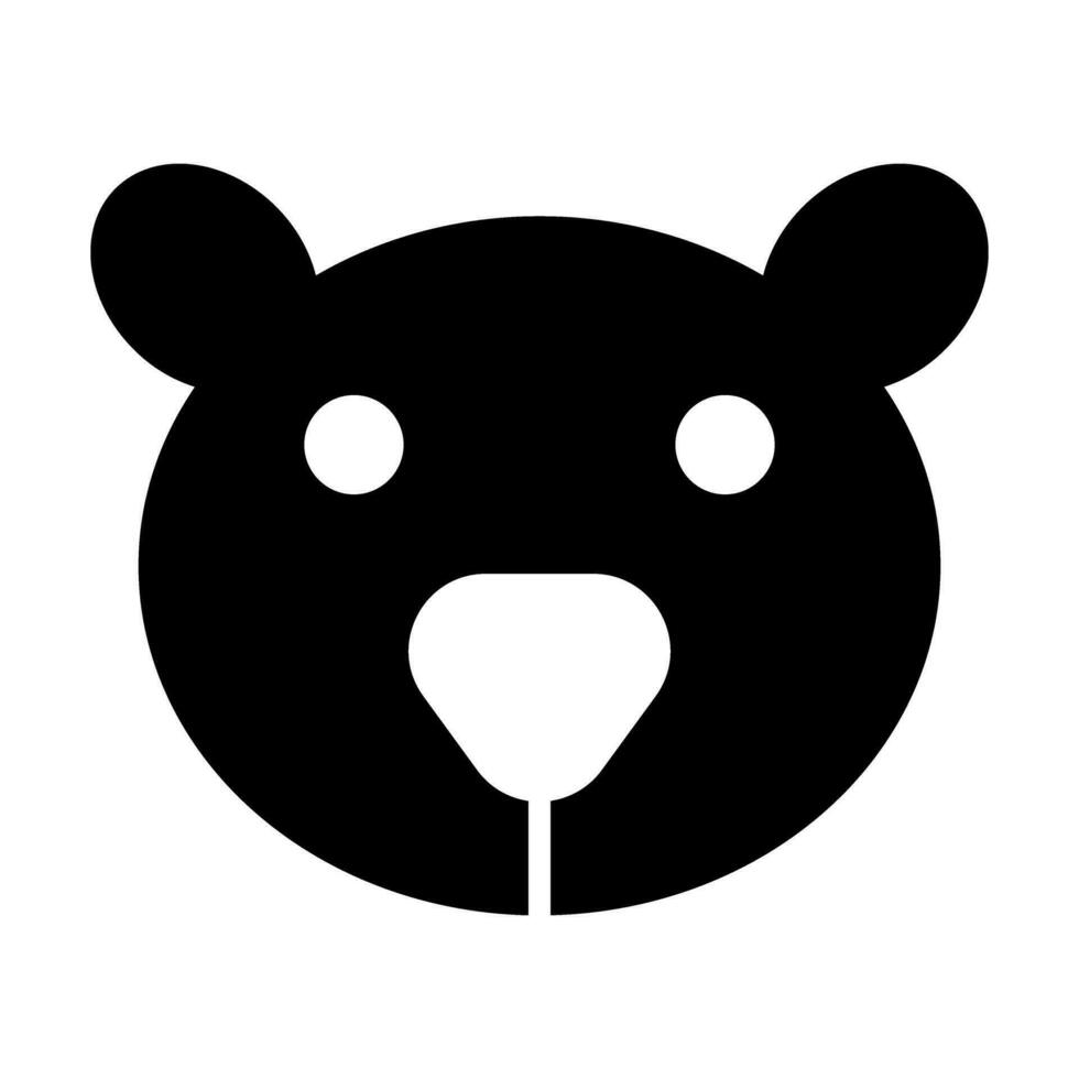 Bear Vector Glyph Icon For Personal And Commercial Use.