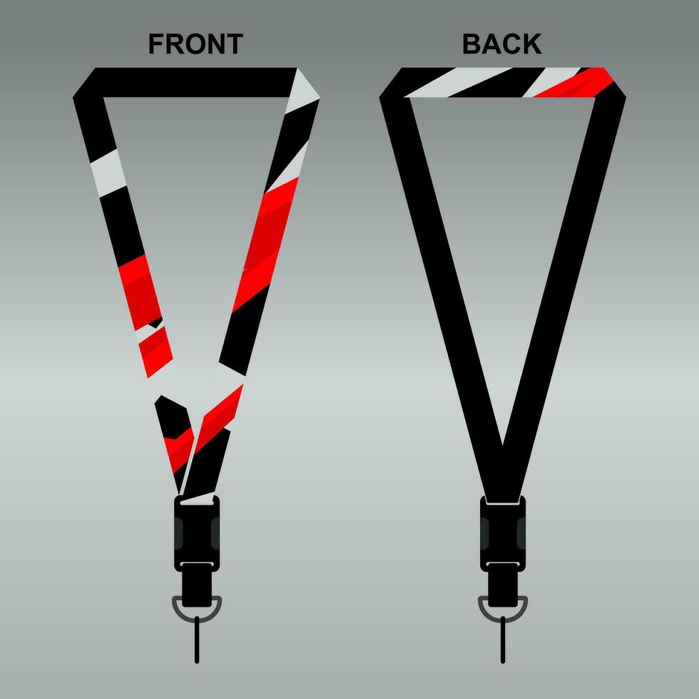 Lanyard Template Design For Company Purposes And More vector