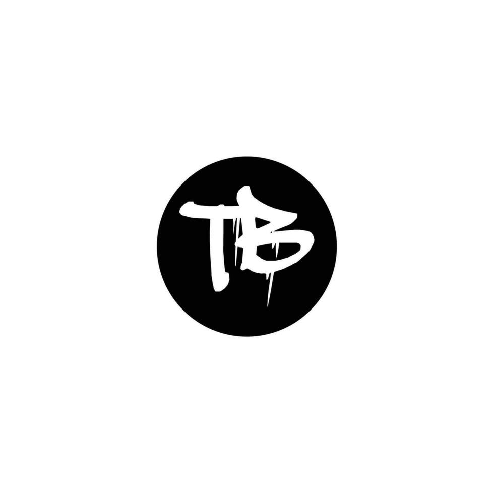 Initial TB letter drip template design vector