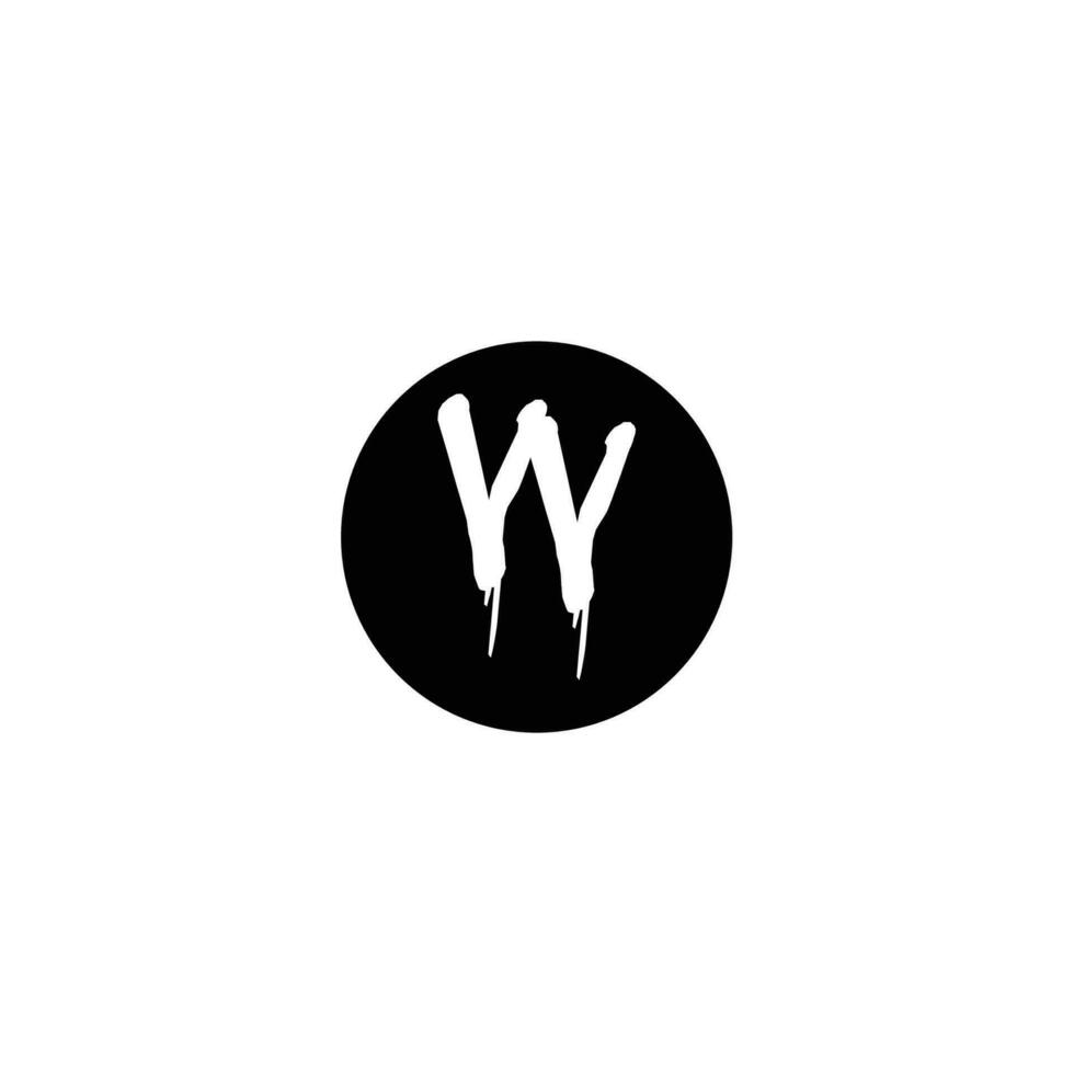 Initial VV letter drip template design vector