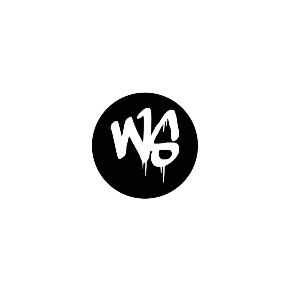 Initial WS letter drip template design vector