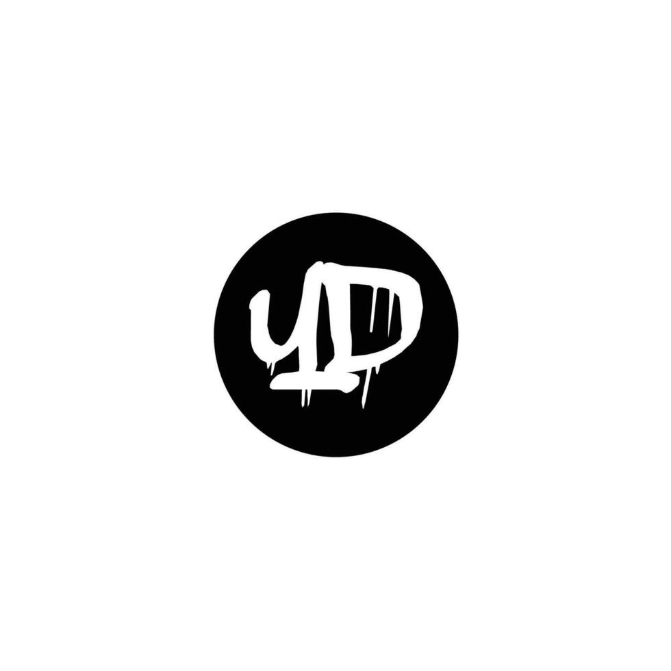 Initial YD letter drip template design vector