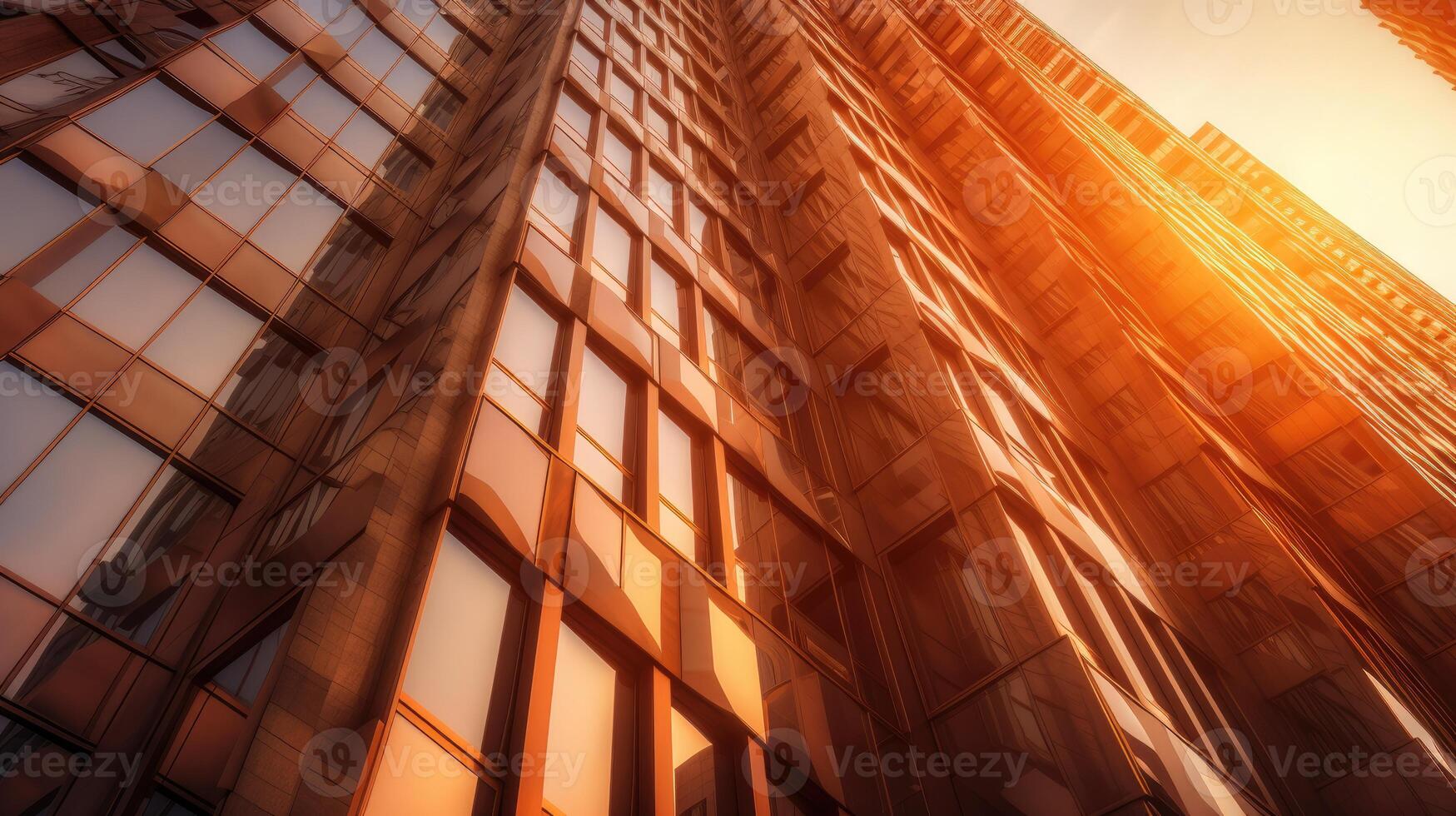 Futuristic architecture cityscape view with modern building skyscrapers, photo