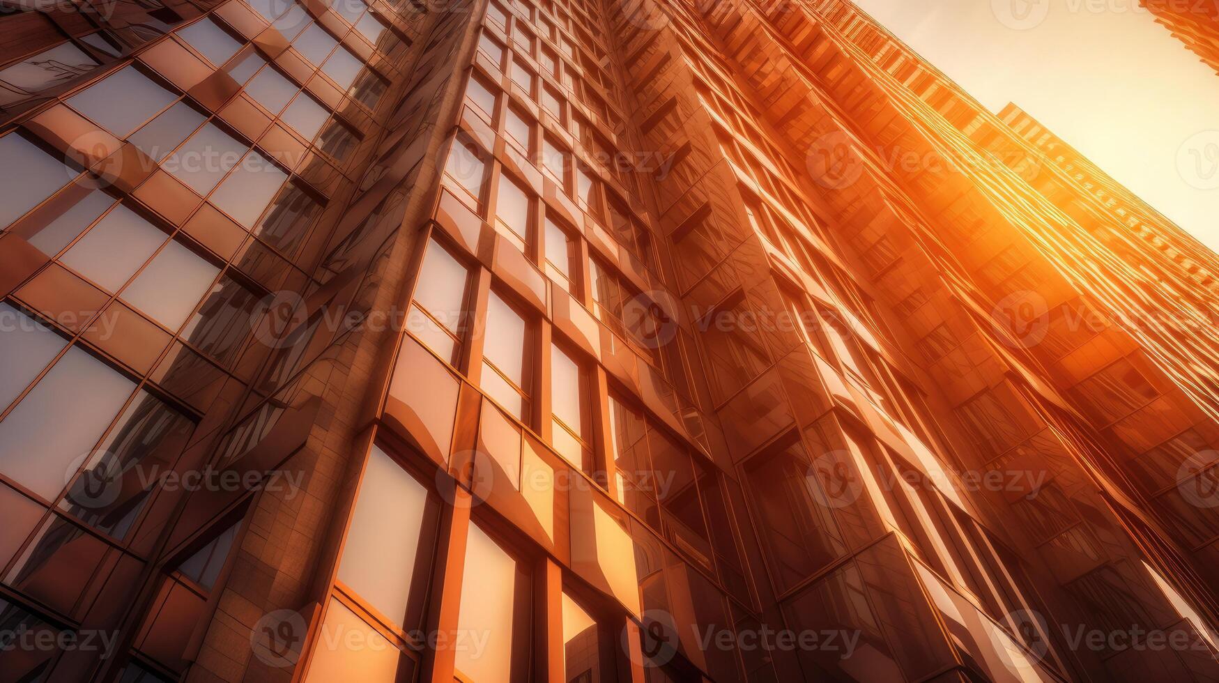 Futuristic architecture cityscape view with modern building skyscrapers, generated ai photo