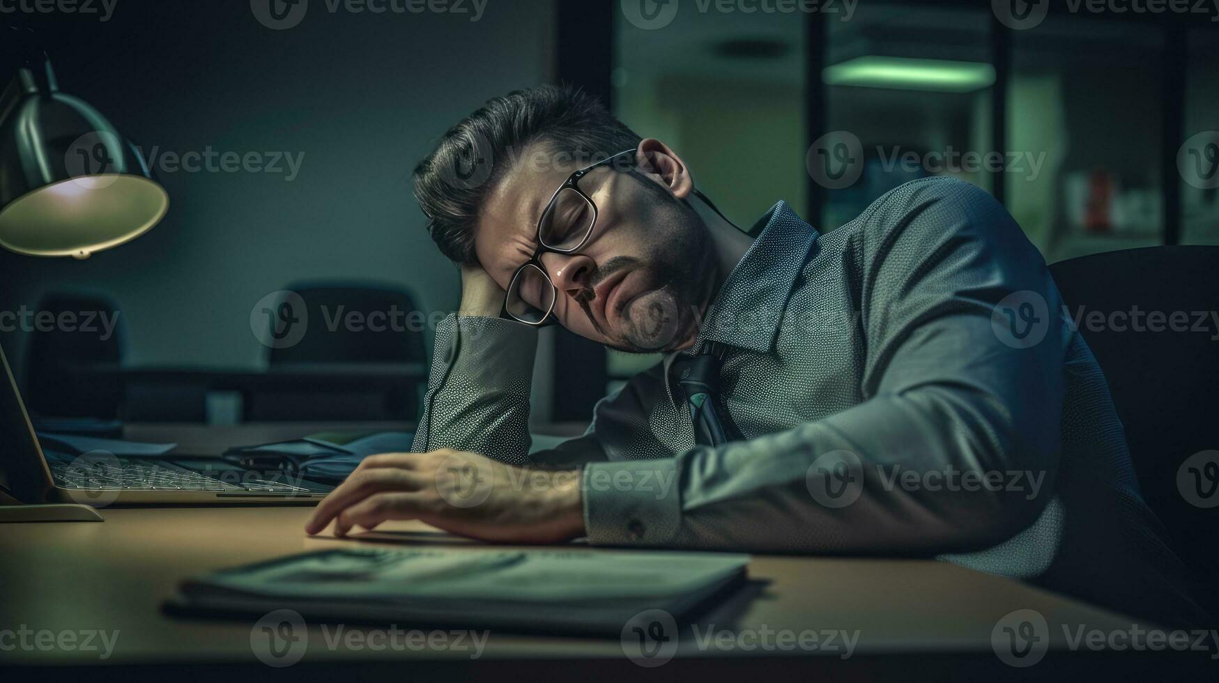 stressed businessman generated ai photo