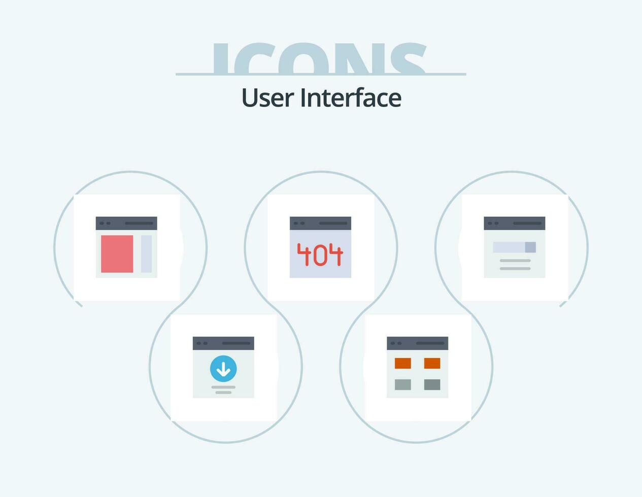 User Interface Flat Icon Pack 5 Icon Design. page. communication. user. user. right vector