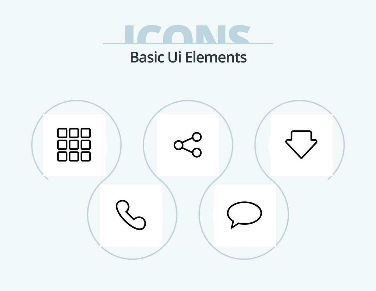 Basic Ui Elements Line Icon Pack 5 Icon Design. reload. sign. login. massege. chat vector