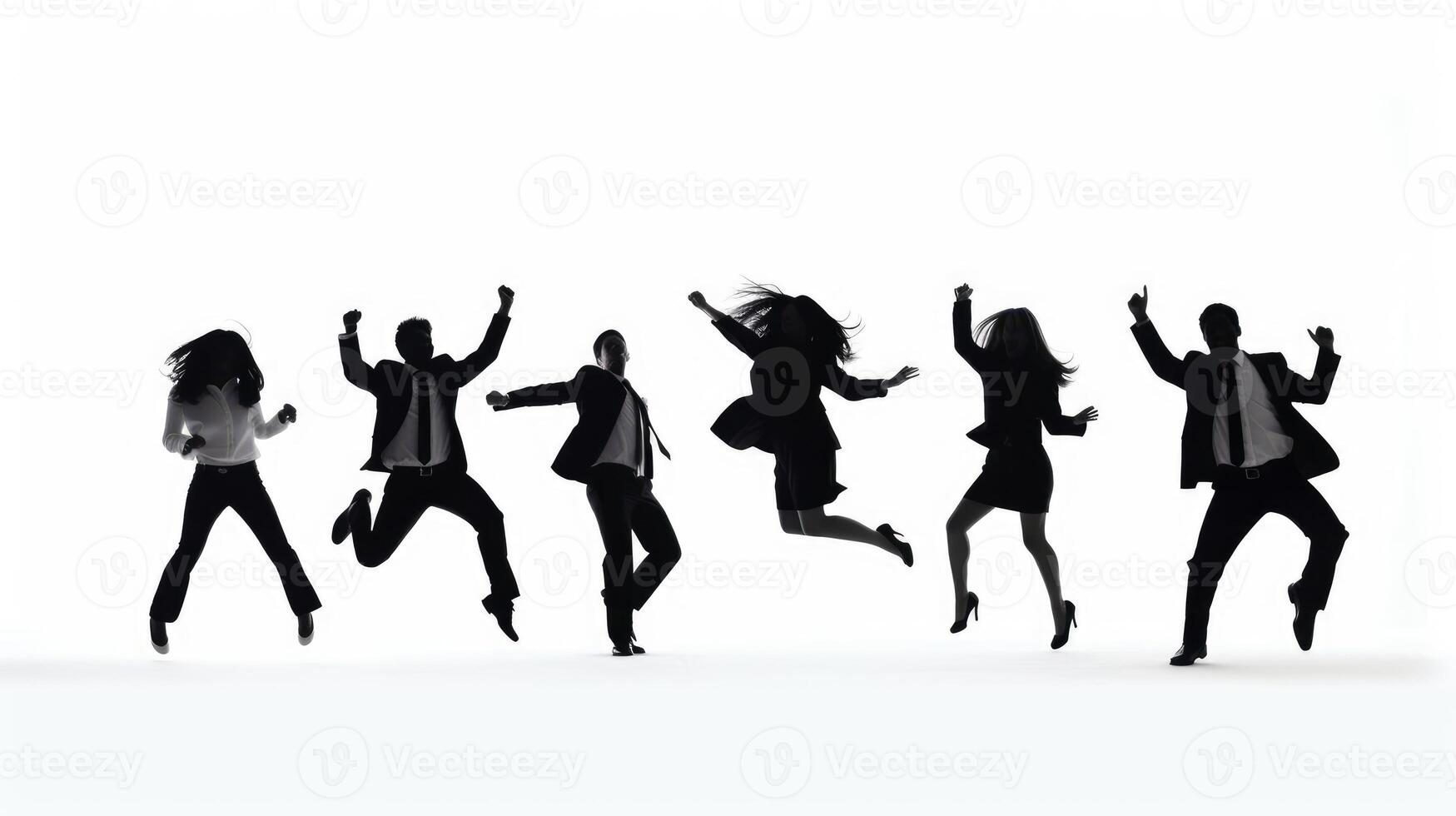 Jumping workers aesthetic photo
