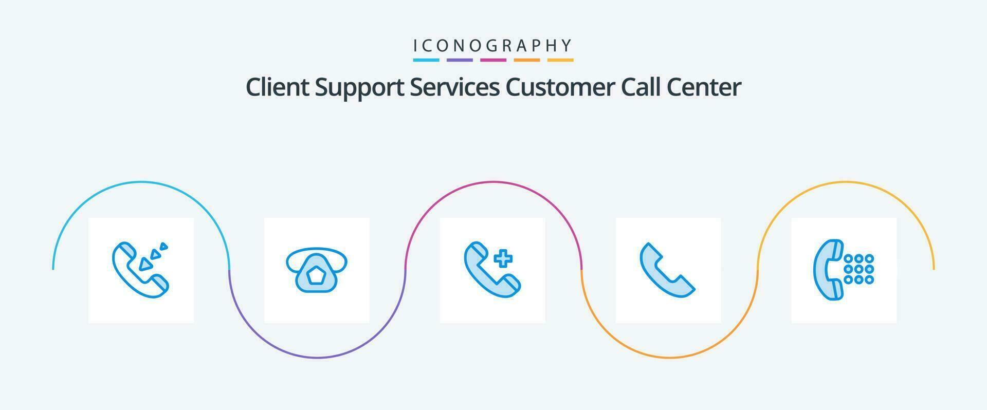 Call Blue 5 Icon Pack Including apps. telephone. call. phone. delete vector