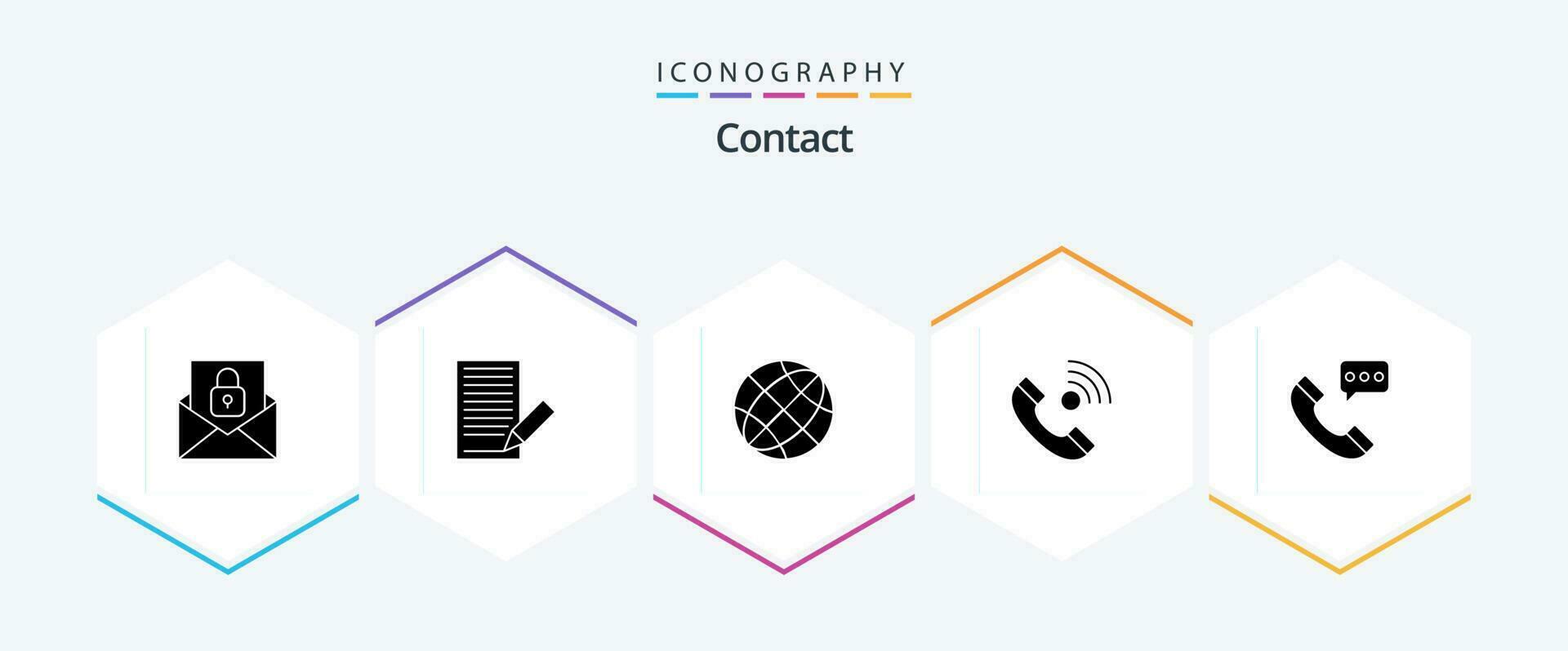 Contact 25 Glyph icon pack including incoming. contact. receive. call. earth vector