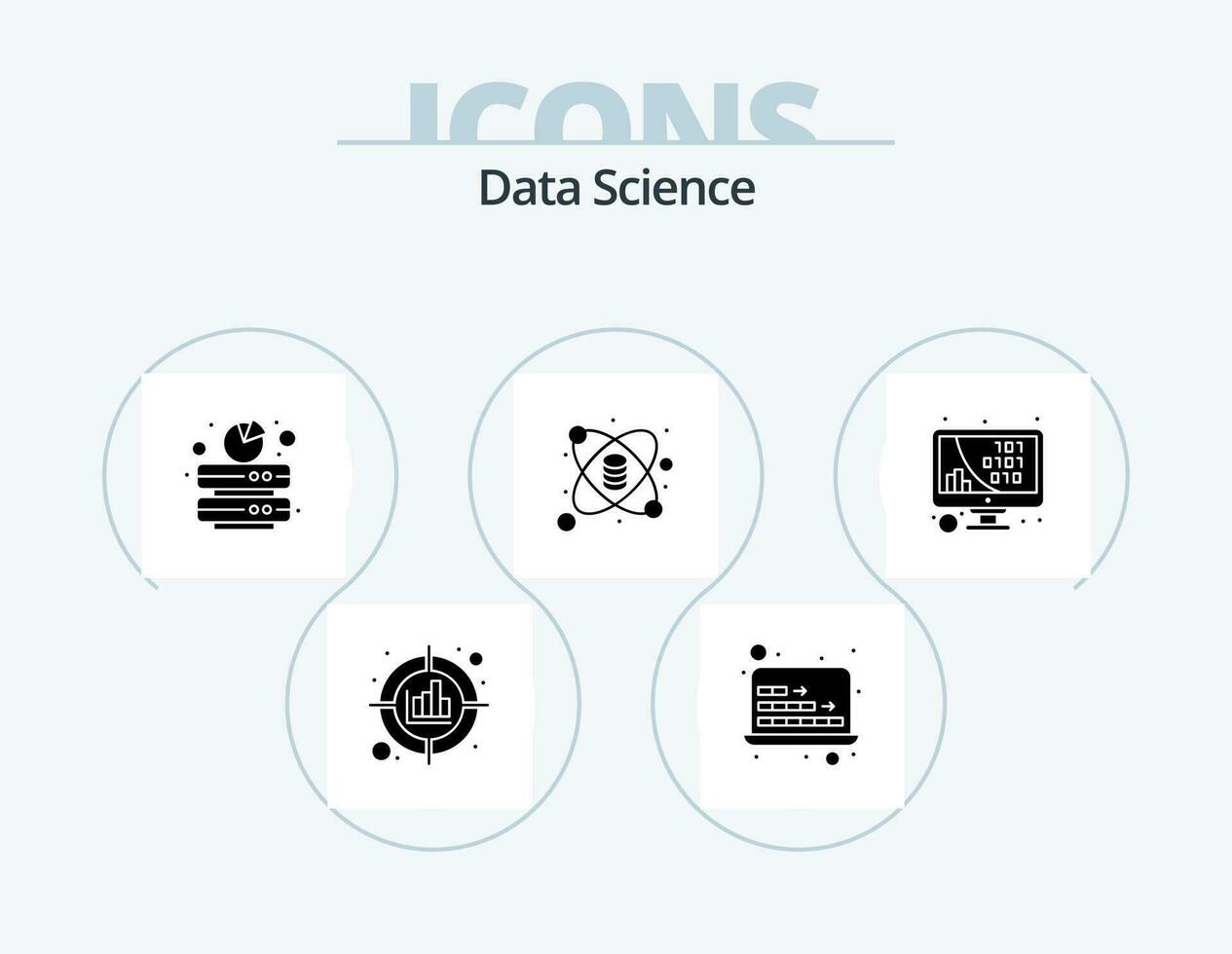 Data Science Glyph Icon Pack 5 Icon Design. science. data. graph ...