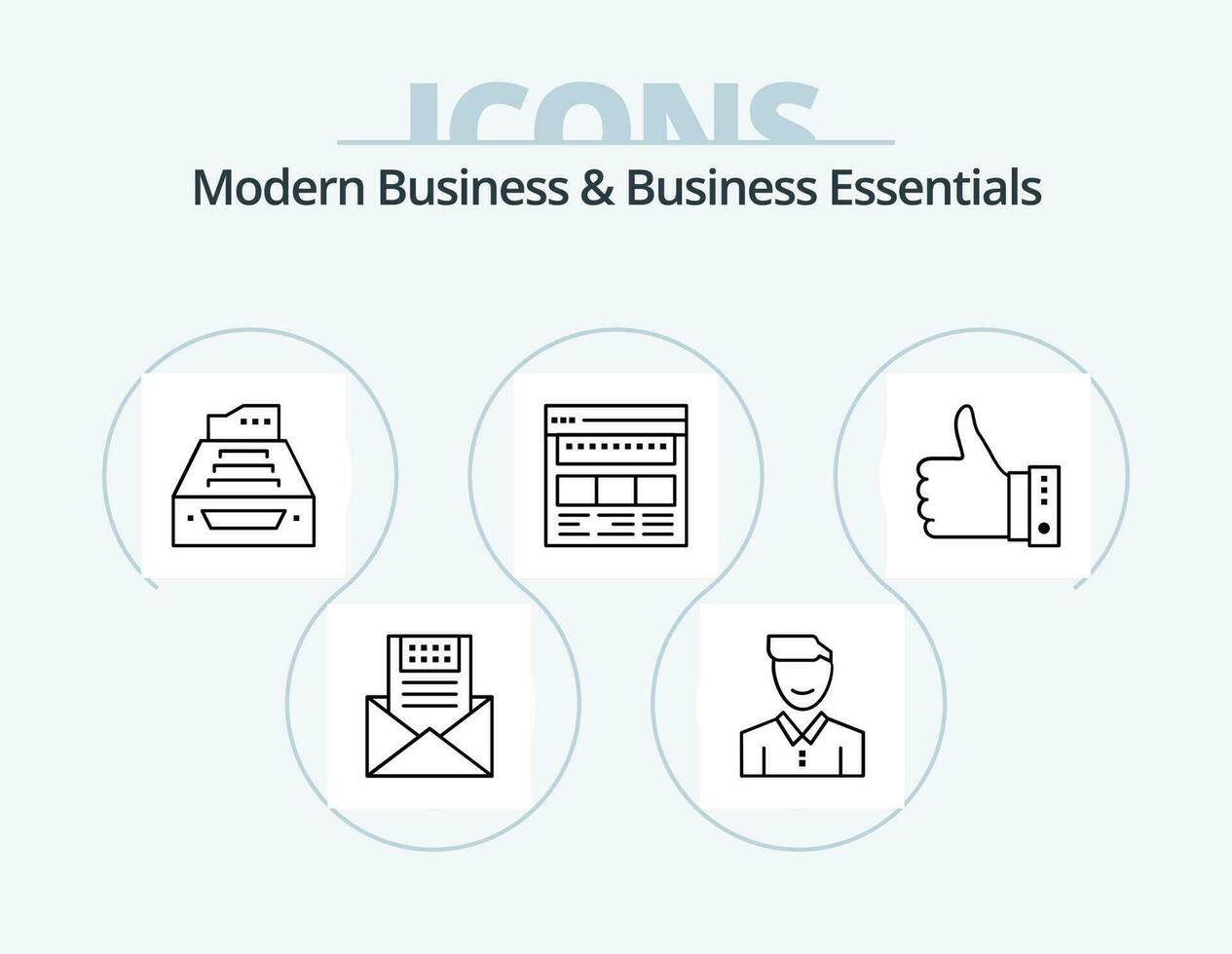 Modern Business And Business Essentials Line Icon Pack 5 Icon Design. finance. business. business. chart. planning vector