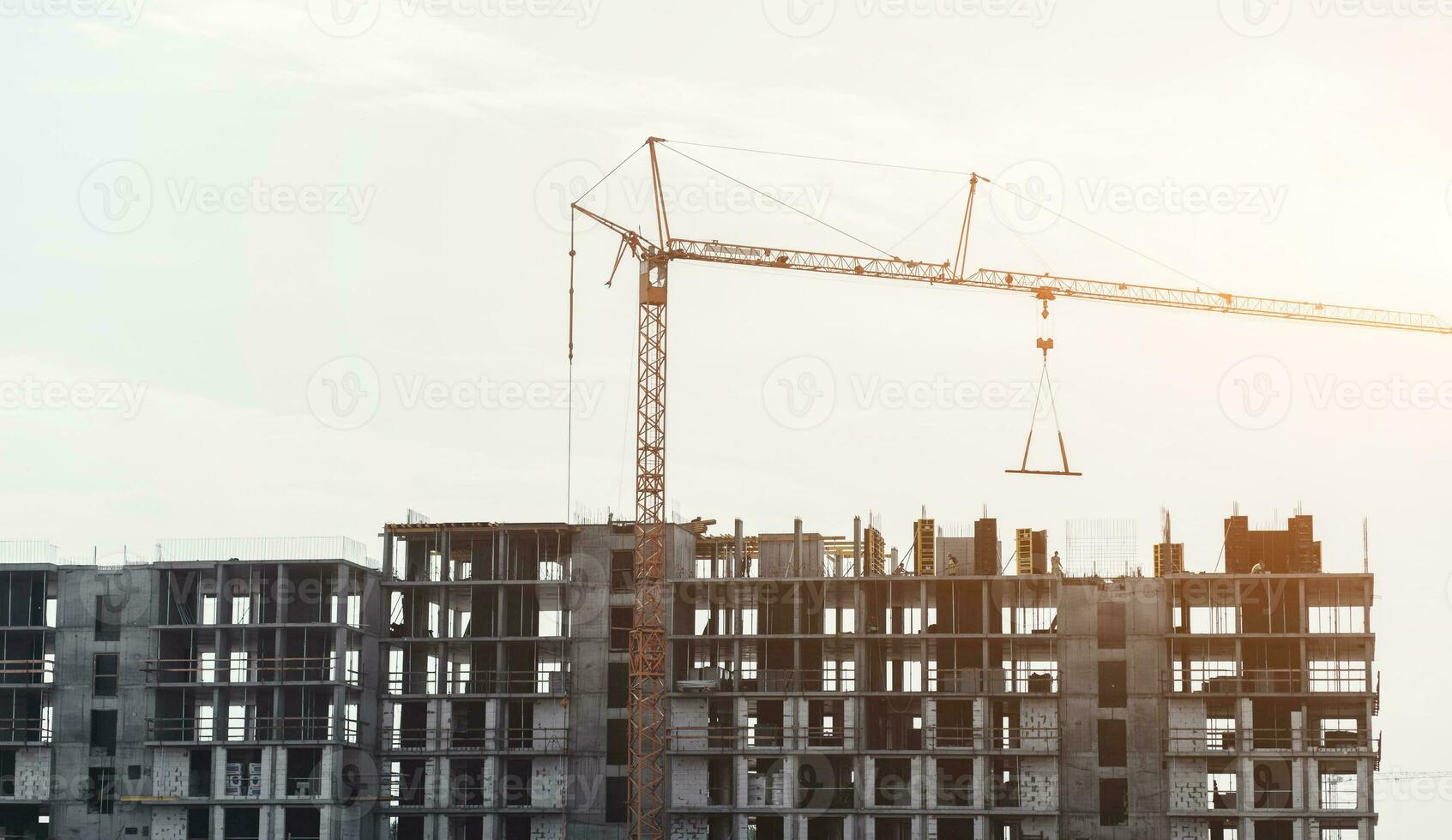 Crane on the construction site photo