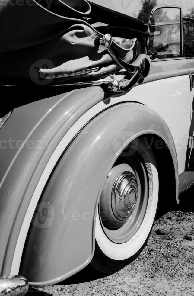 rear wheel of oldtimer photo