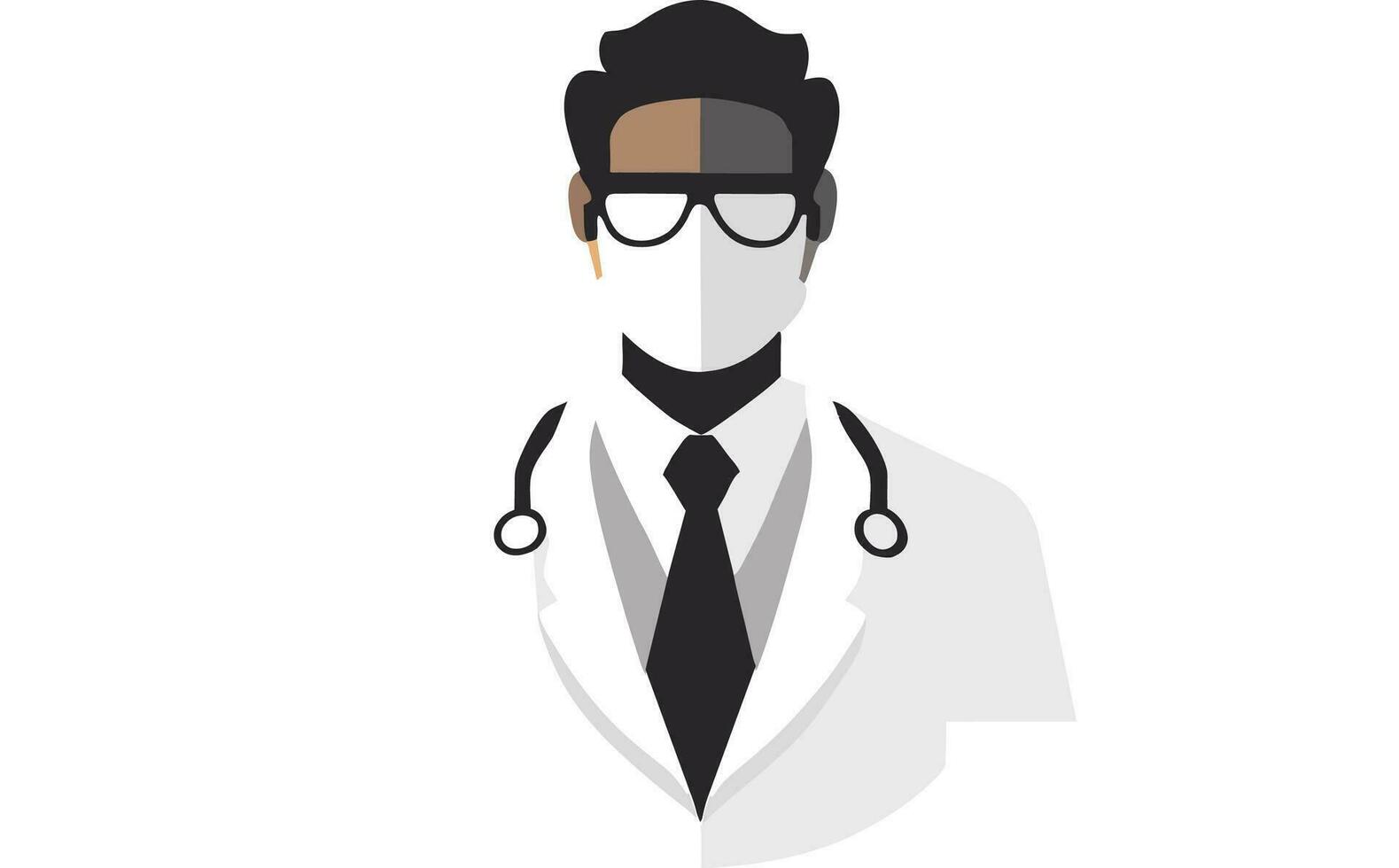 Docter silhouette vector art, Silhouette of man Doctor.