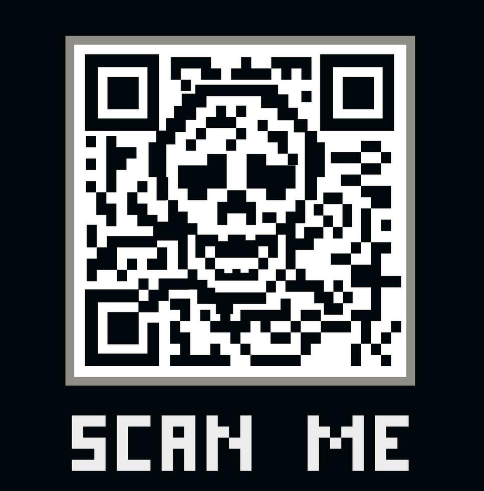pixel, Digital skull skull vector