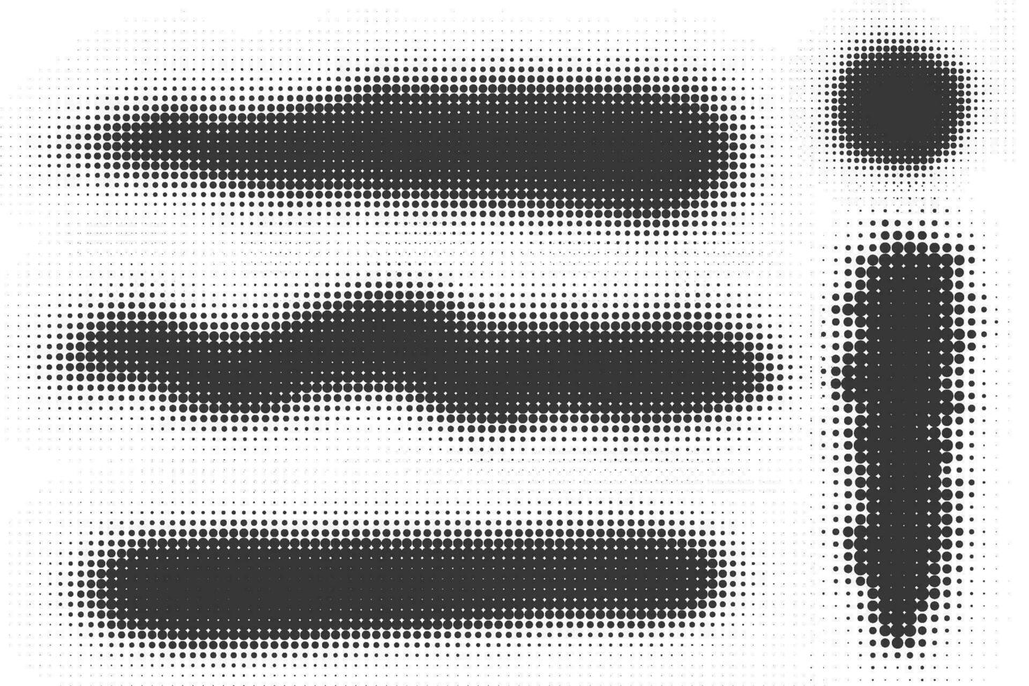 Halftone vector shape. Dotted grunge abstract staine with gradation. Cloud with shade texture. Geometric gradient blot.